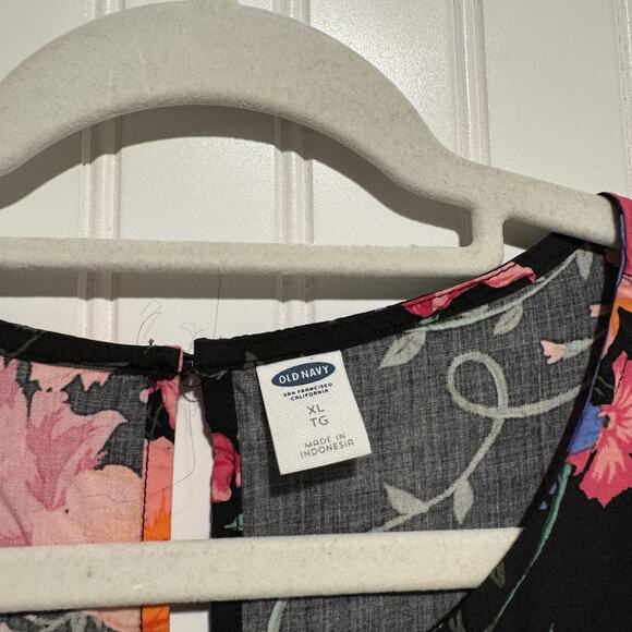 Old Navy Floral Blue Bird Bell Sleeve Dress Size XL - Picture 3 of 5